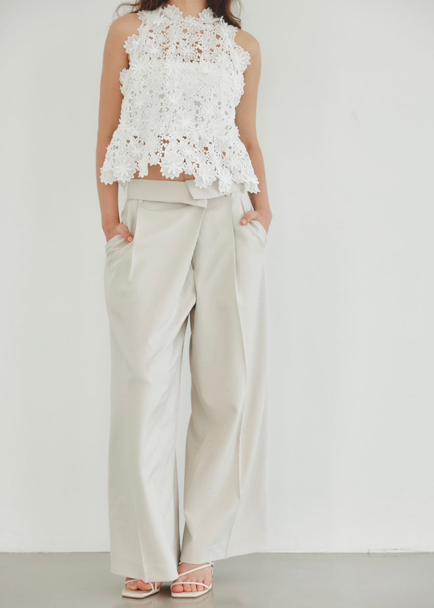 2way lame high waisted pants – NOTRE émor（ノートルエモア）