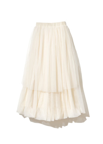 balloon silhouette tulle skirt