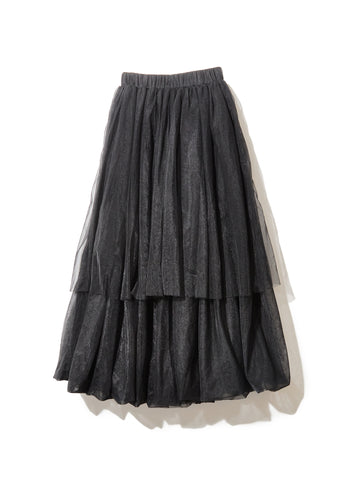 balloon silhouette tulle skirt
