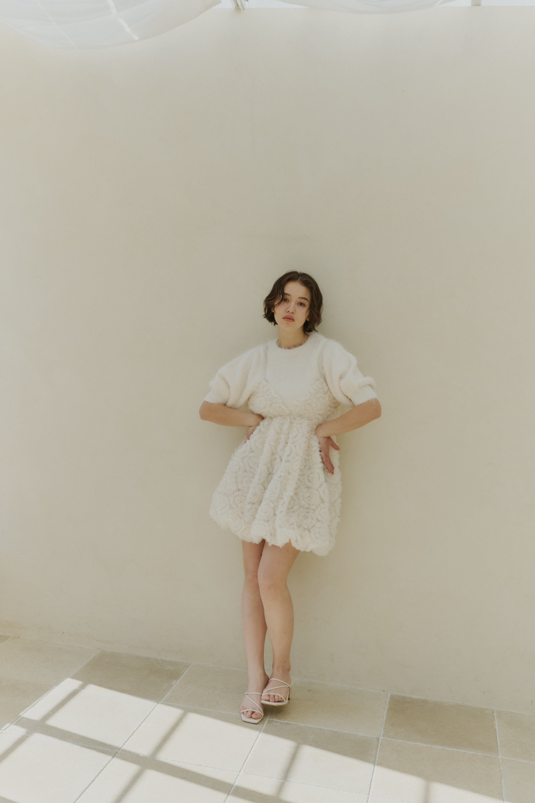 ワンピース NOTRE emor tulle mini dress (pail pink) tulle mini dress (pail pink) – NOTRE émor