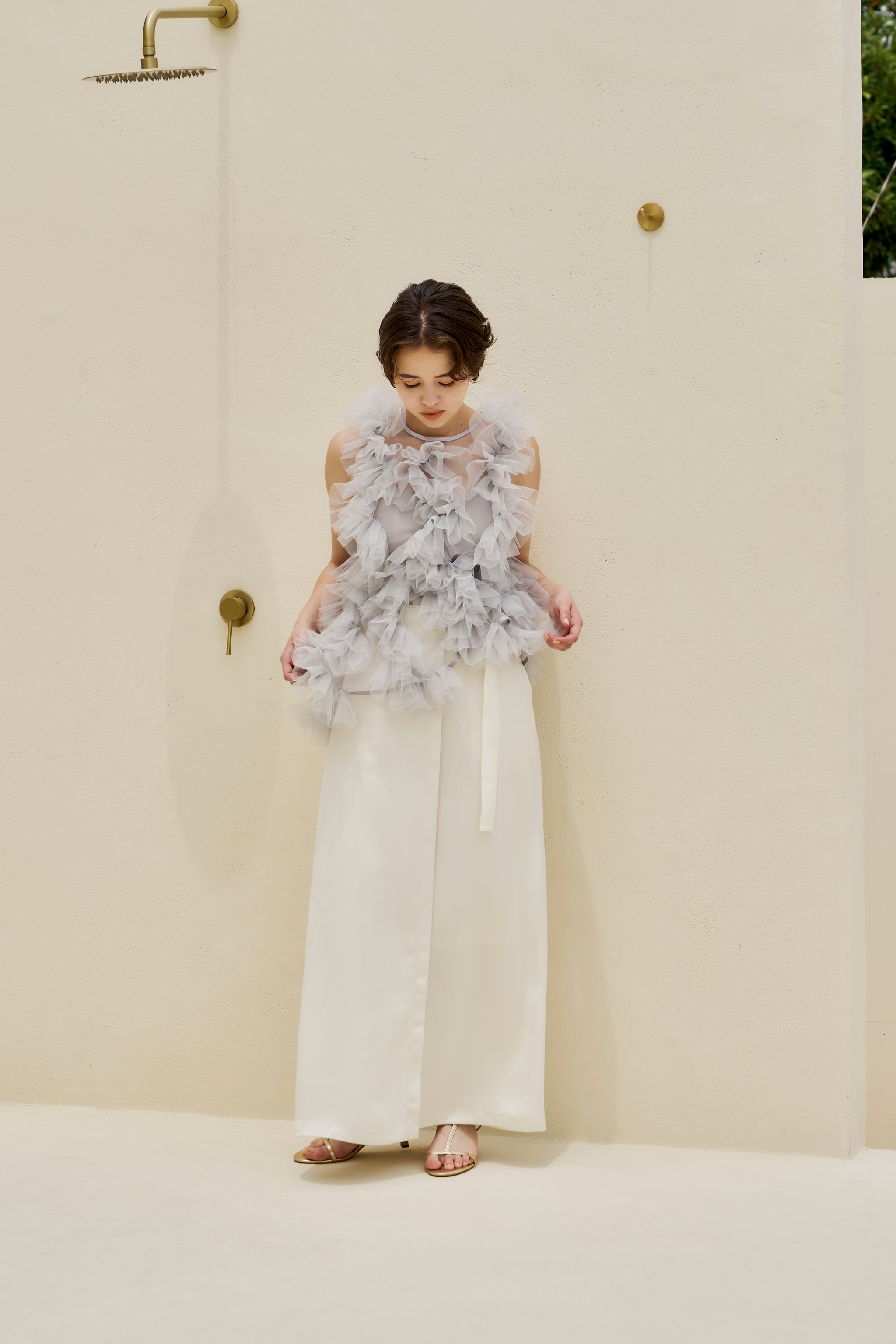 【新品】 NOTREémor asymmetry tulle tops asymmetry tulle tops【予約商品】 – NOTRE émor