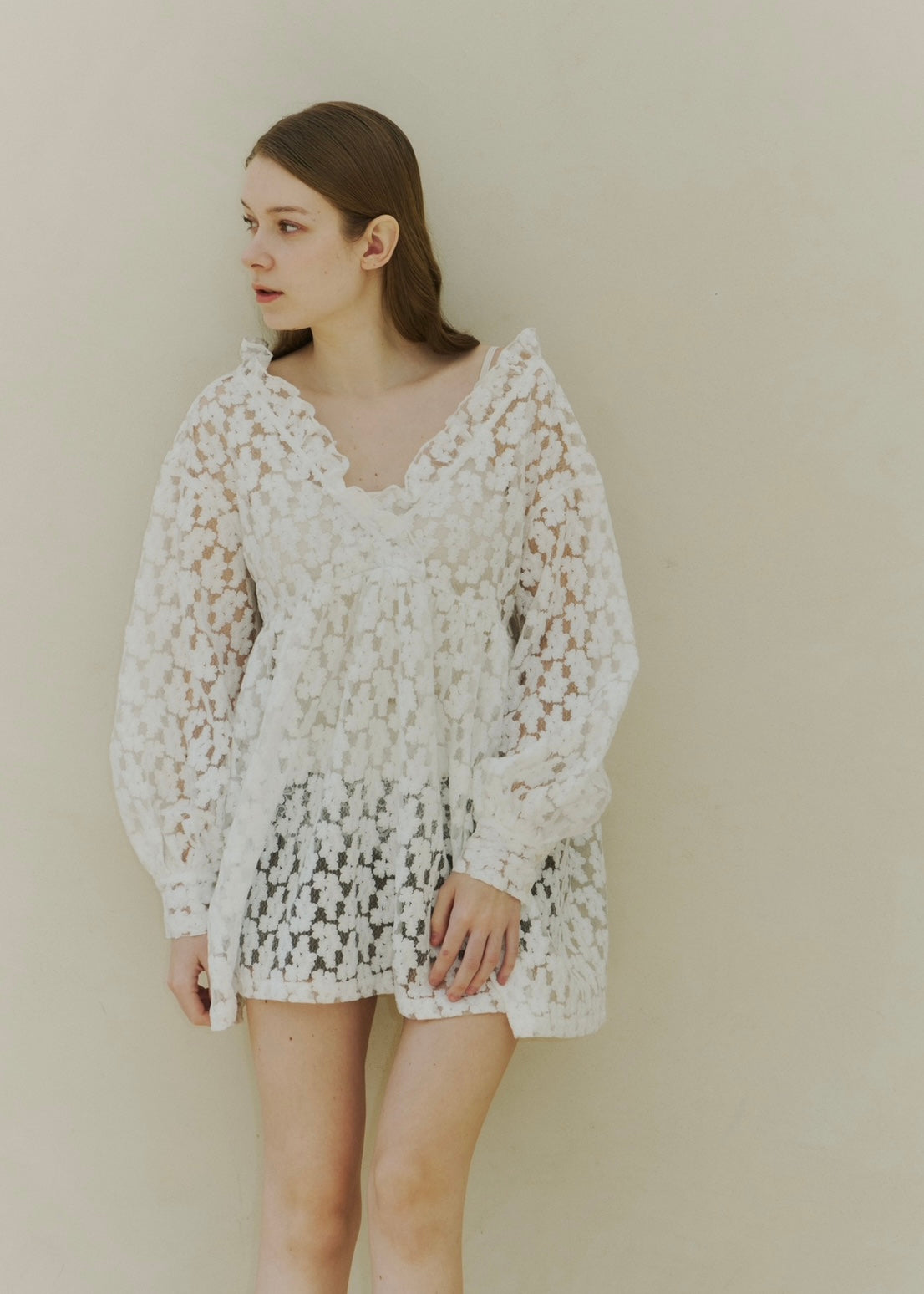 flower jacquard mini dress – NOTRE émor