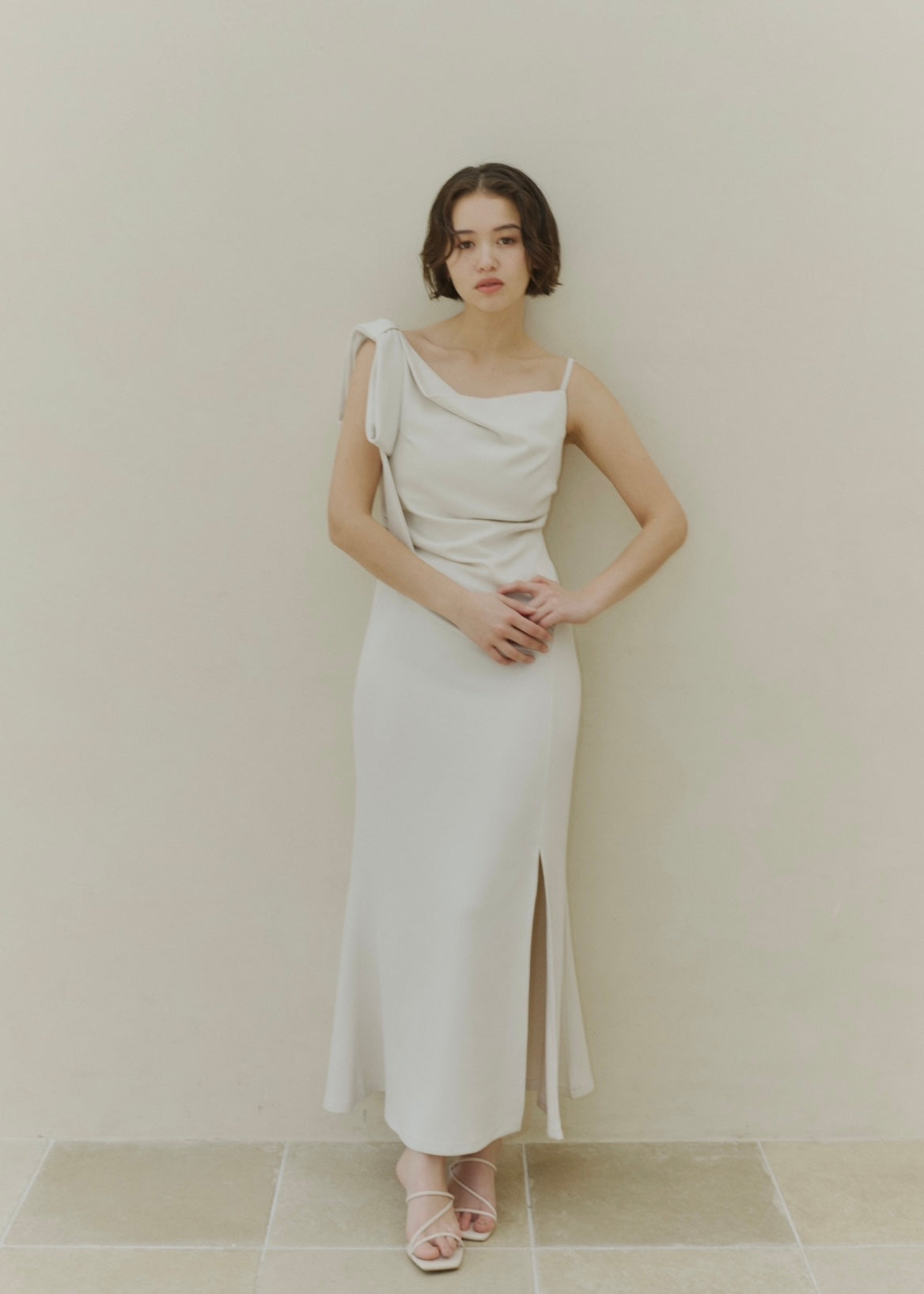 NOTRE emor リボンドレープキャミソールドレス ワンピース ribbon drape camisole dress – NOTRE émor