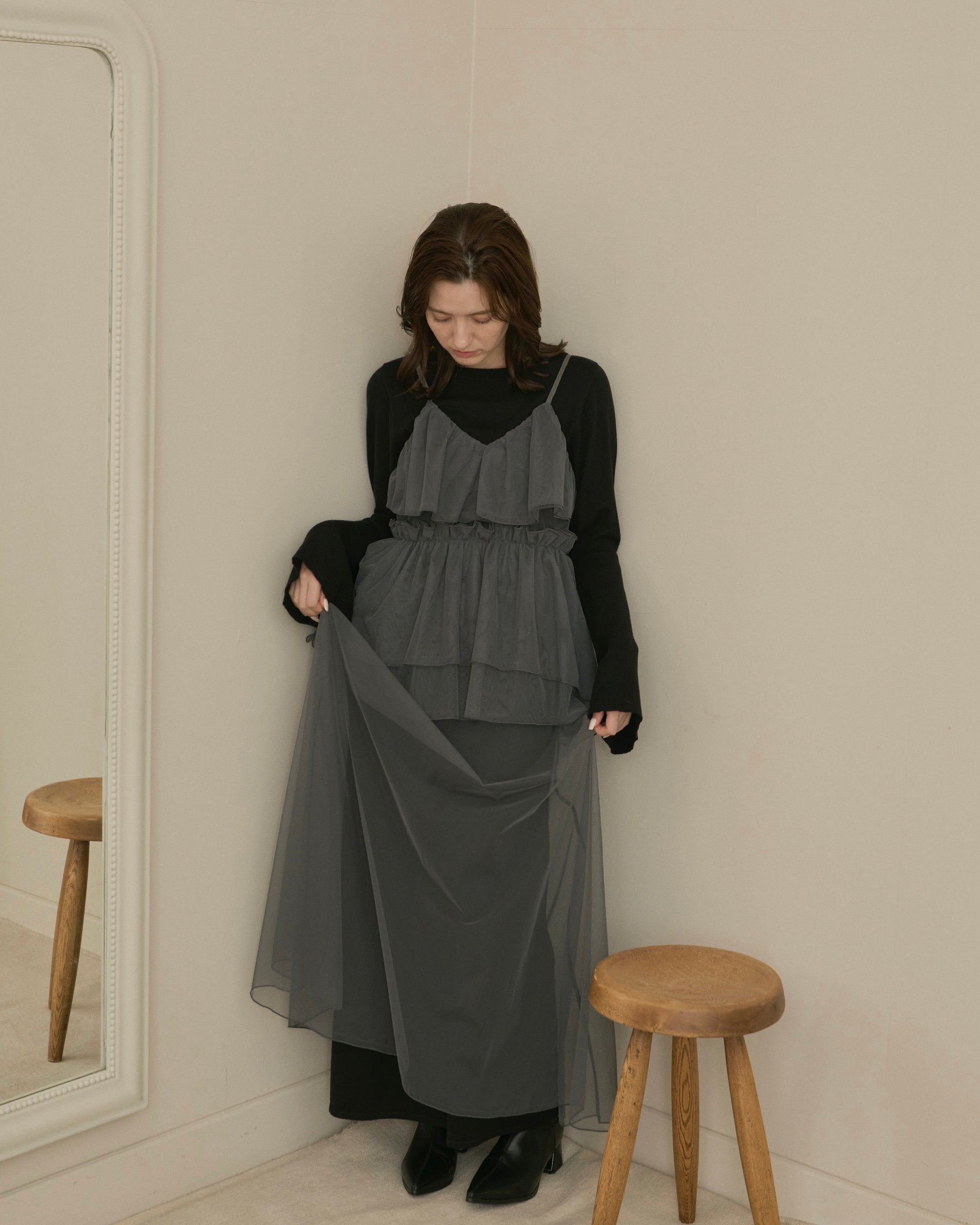 layered tulle dress set – NOTRE émor