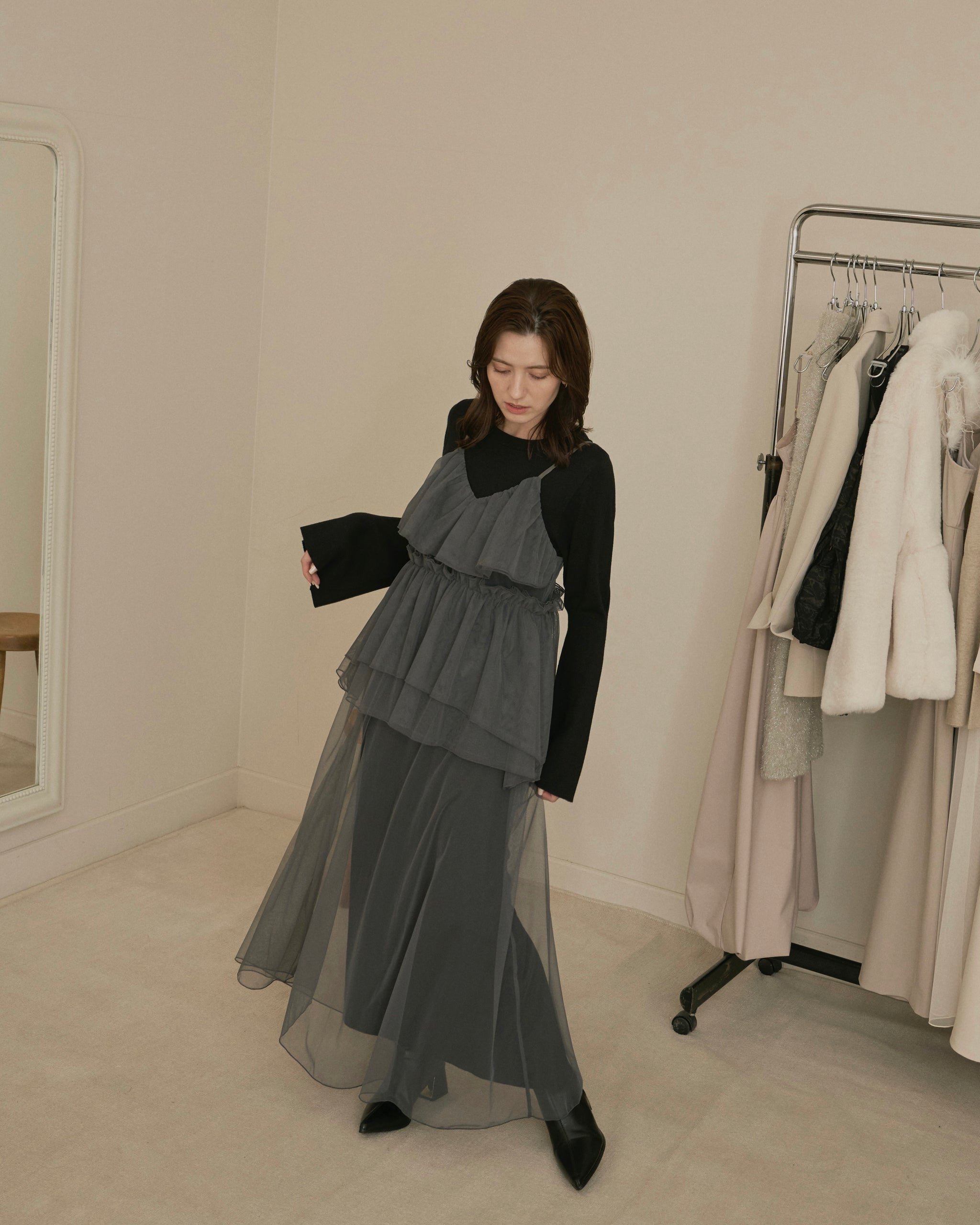 layered tulle dress set – NOTRE émor