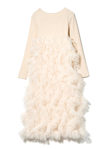 ruffle tulle dress 【2月中旬～下旬順次配送予定】