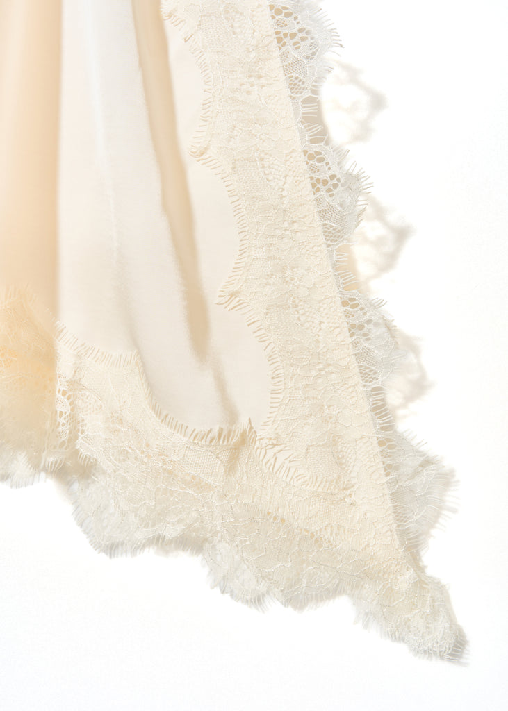 lace satin docking top – NOTRE émor（ノートルエモア）