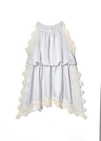 lace satin docking top