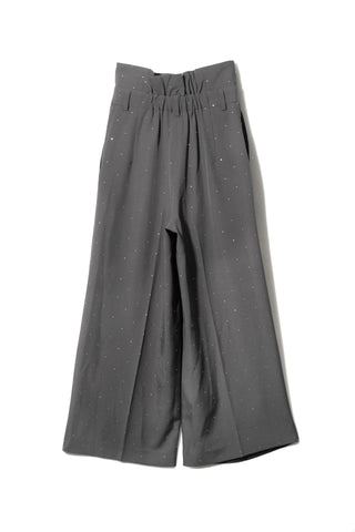 2way lame high waisted pants