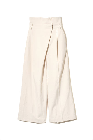 2way lame high waisted pants