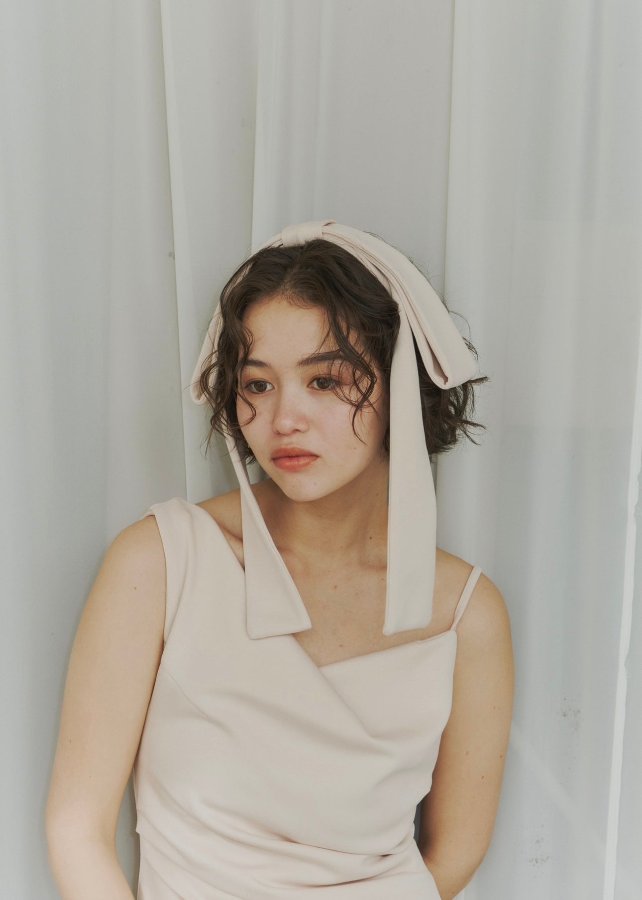 ribbon drape camisole dress – NOTRE émor