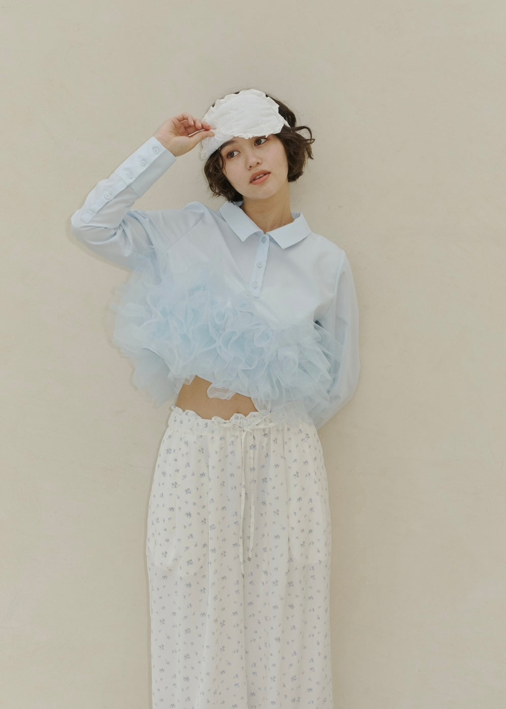 airy tulle peplum blouse – NOTRE émor