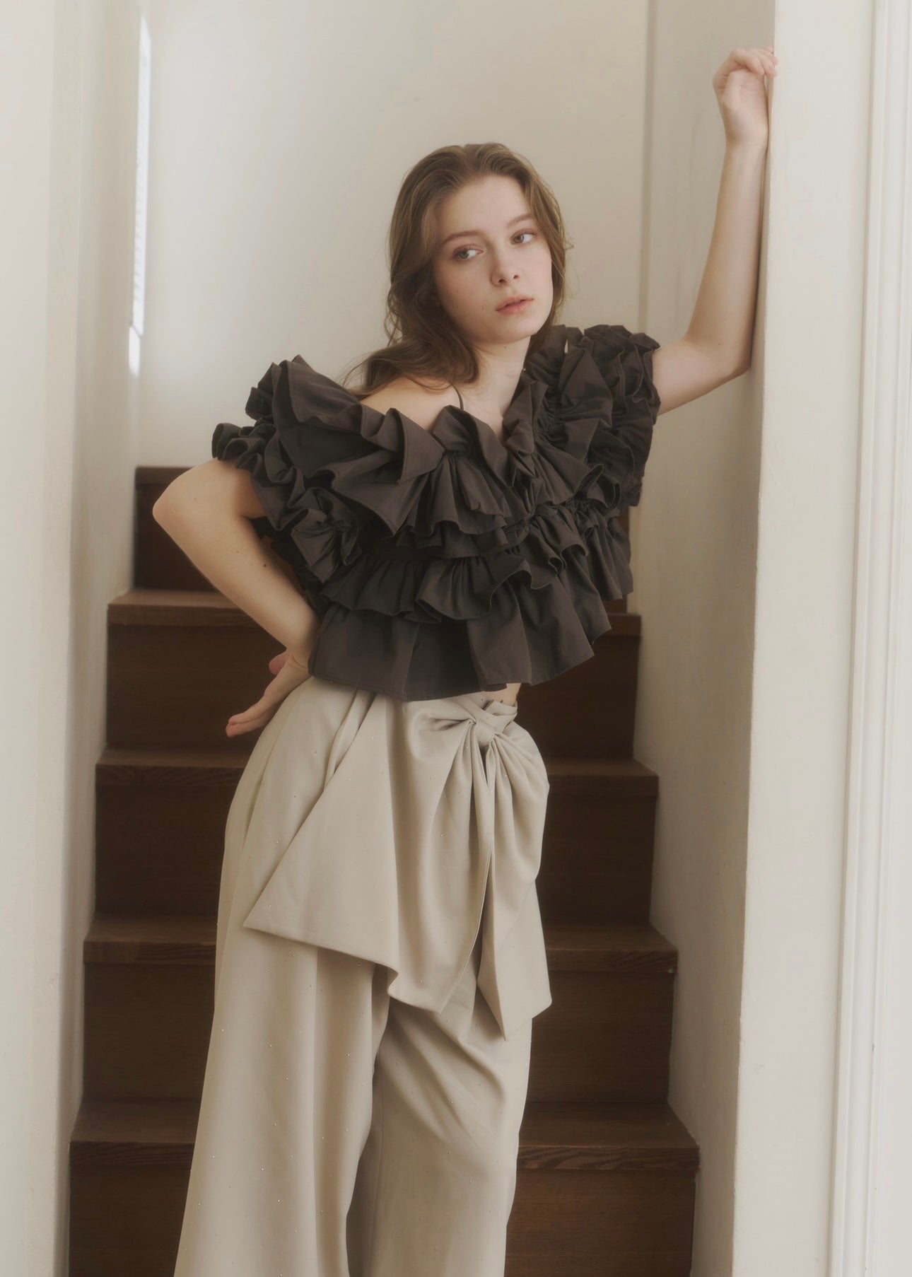 notreemor ノートルエモア airy bloom tops airy bloom tops – NOTRE émor（ノートルエモア）