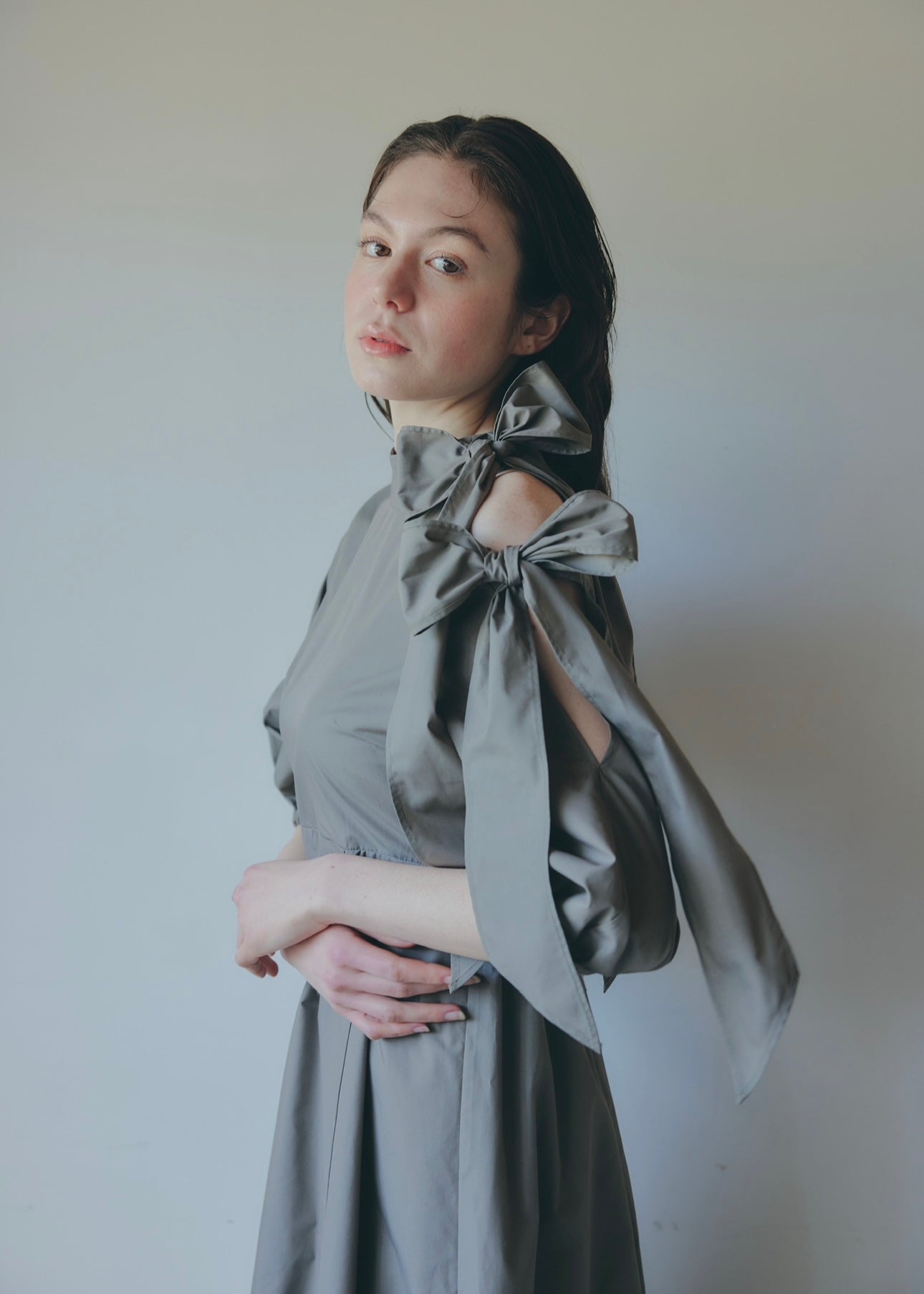 point ribbon shirt dress – NOTRE émor