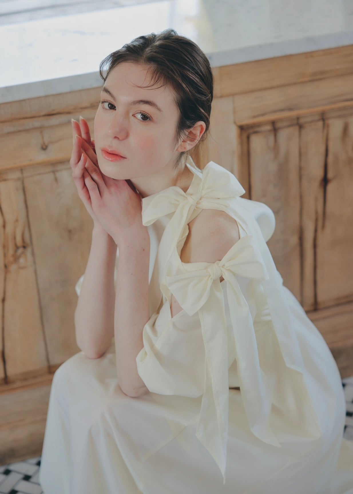 point ribbon shirt dress – NOTRE émor