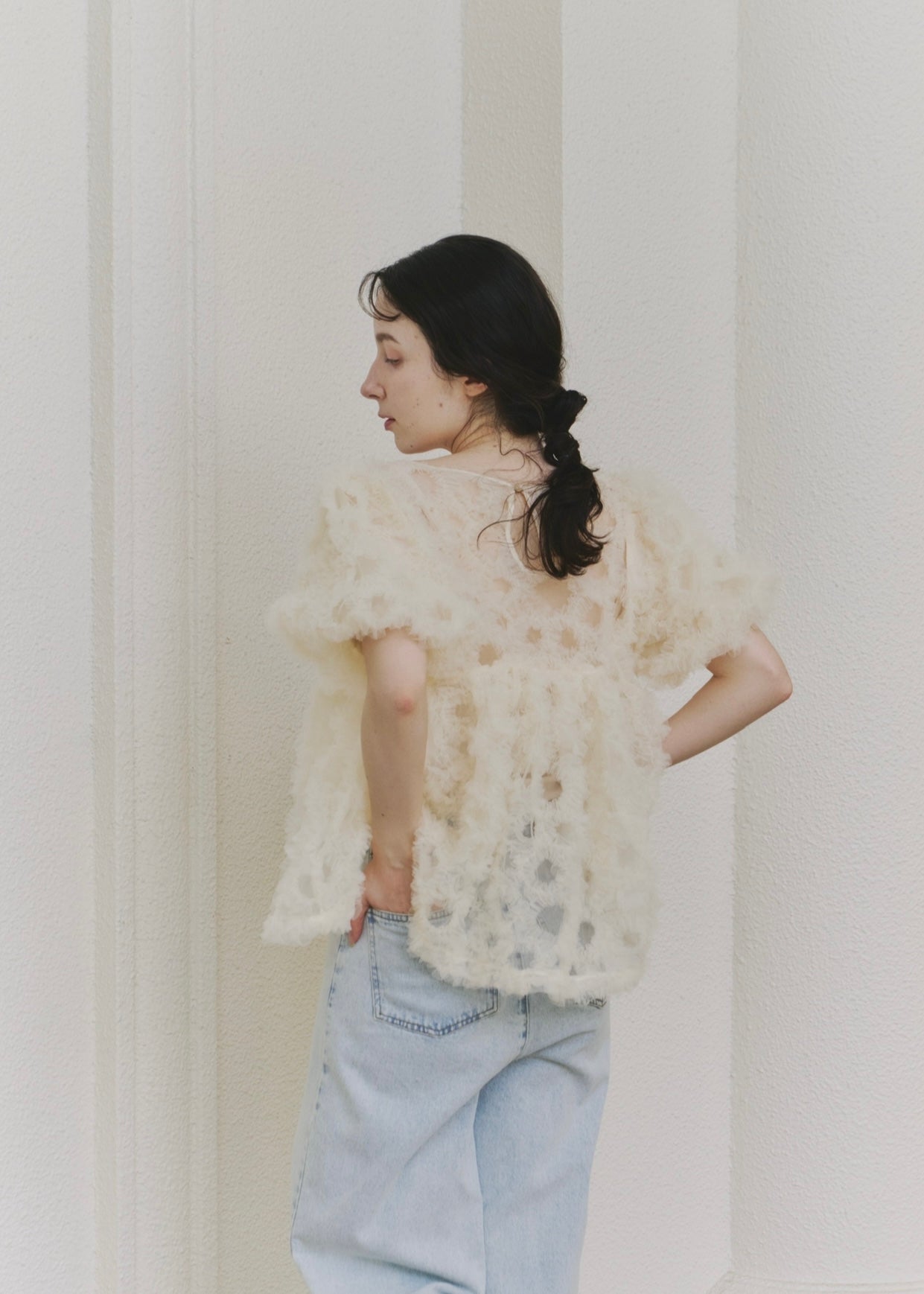flower motif puff sleeve tops – NOTRE émor