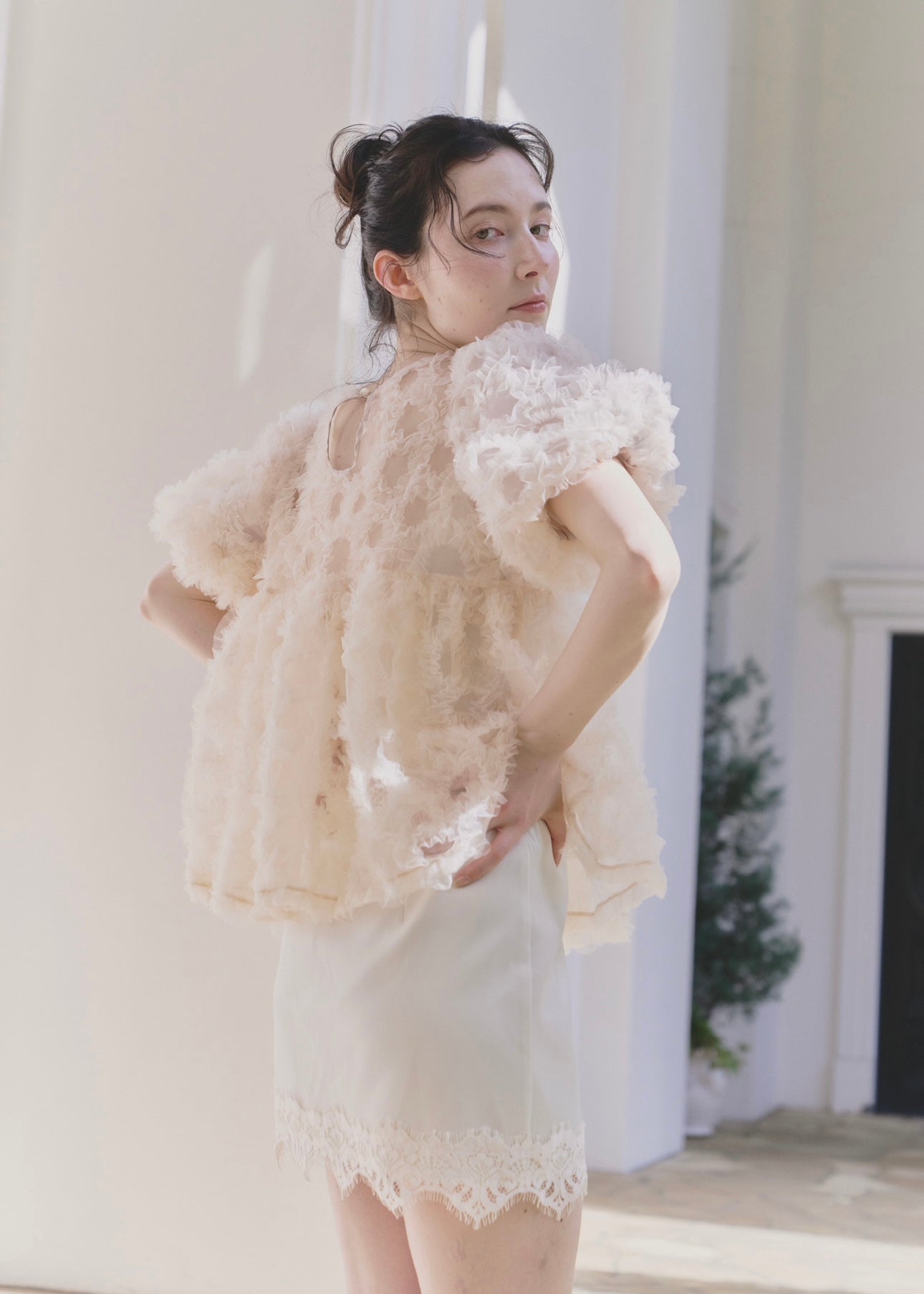 flower motif puff sleeve tops – NOTRE émor
