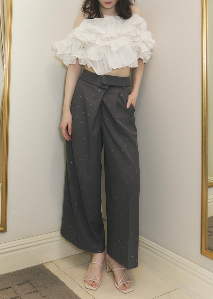2way lamé high waisted pants – NOTRE émor