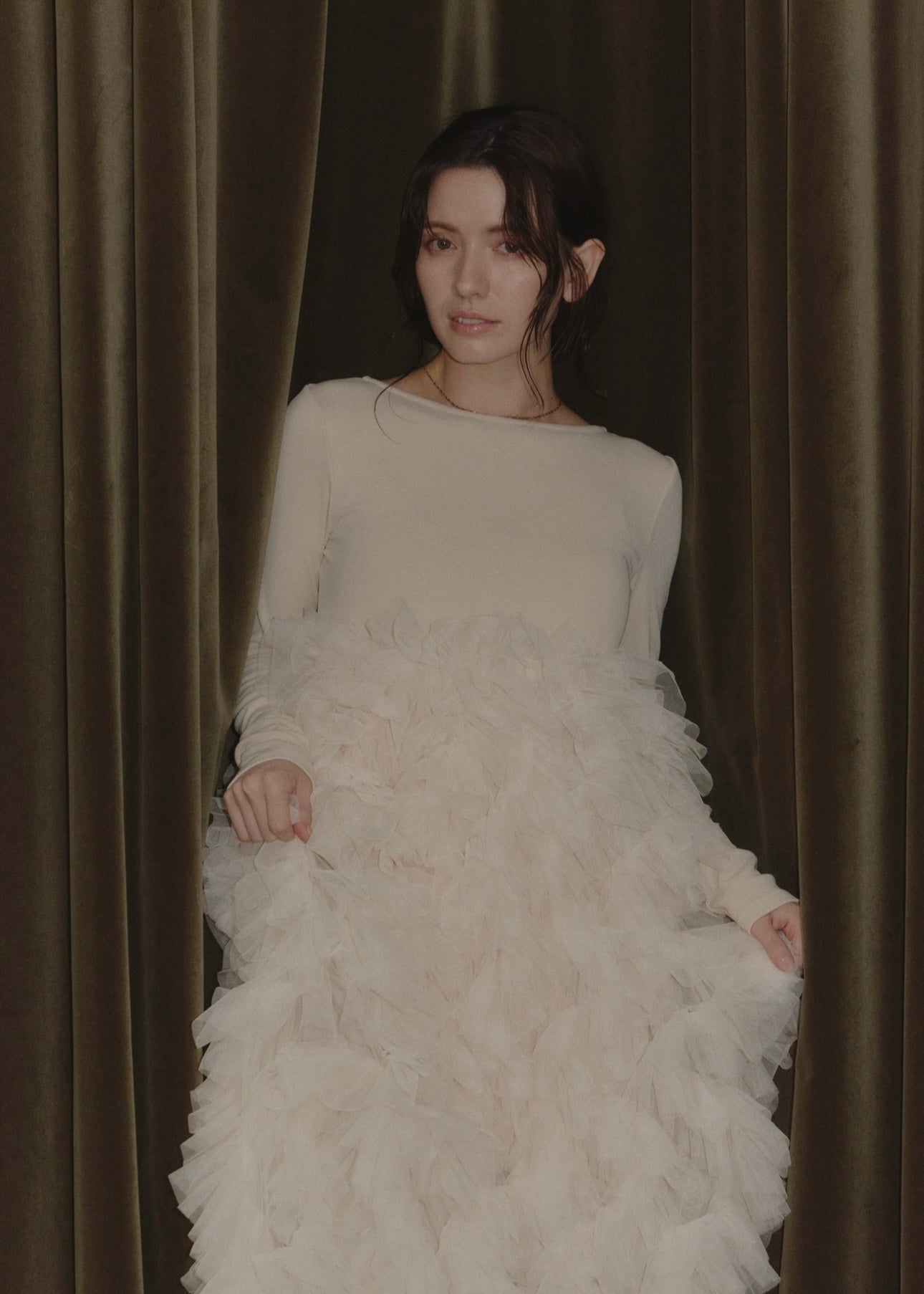 ruffle tulle dress 【2月中旬～下旬順次配送予定】 – NOTRE émor